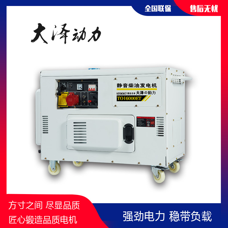 雙缸靜音12kw柴油發電機組大澤動力-- 上海豹羅實業有限公司